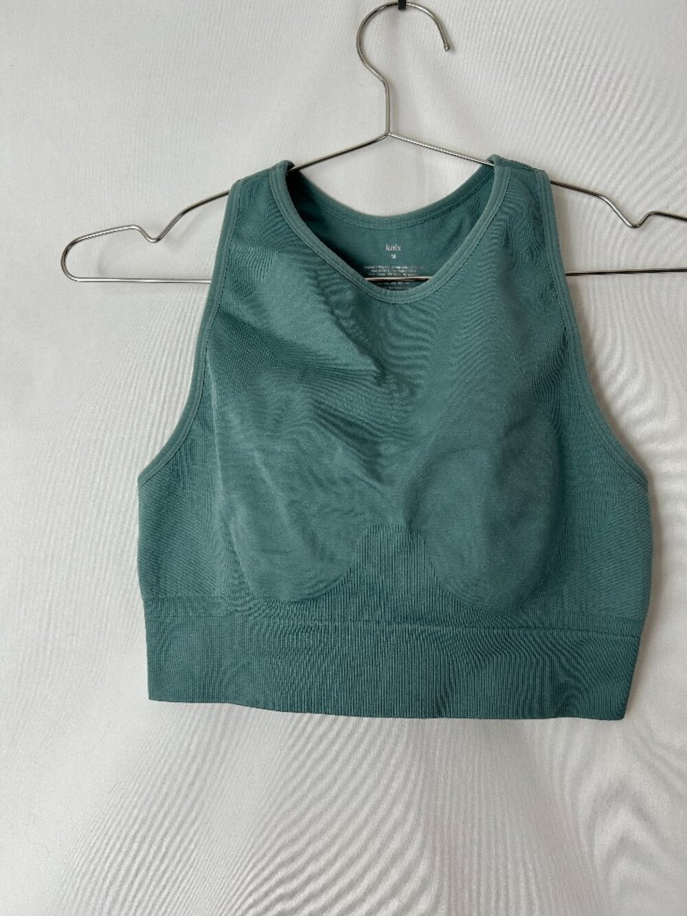 Knix High Neck RacerBack Sports Bra Aqua M